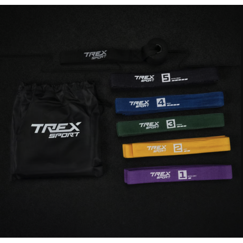 Резинка для фитнеса  Trex Sport TX-005PBA 5в1 set A 2,5-25кг - фото №8
